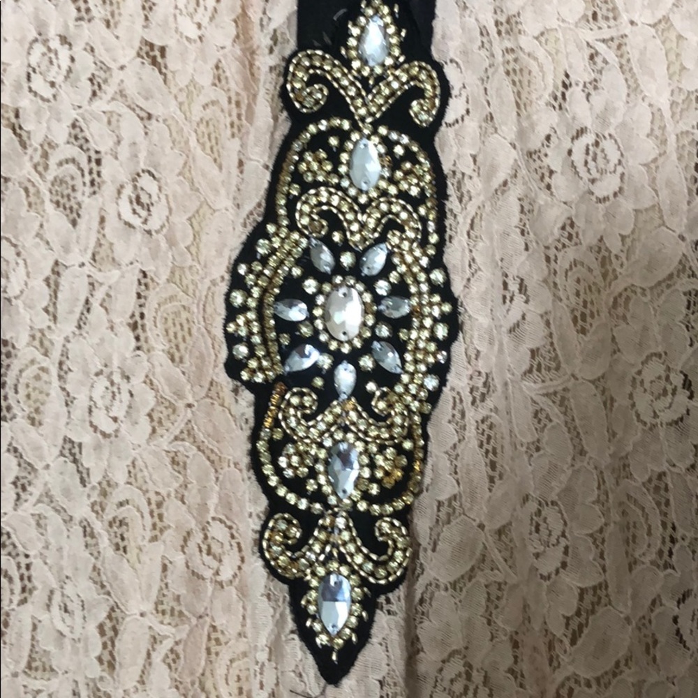 Pakistani Indian long flared shirt and dopatta - Picture 3 of 3